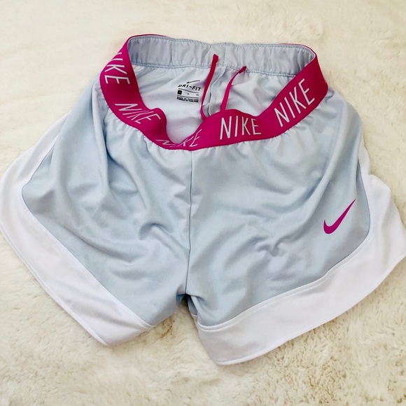 Nike Pants - ✨Nike Pink White Gray Dri Fit Training Shorts Small